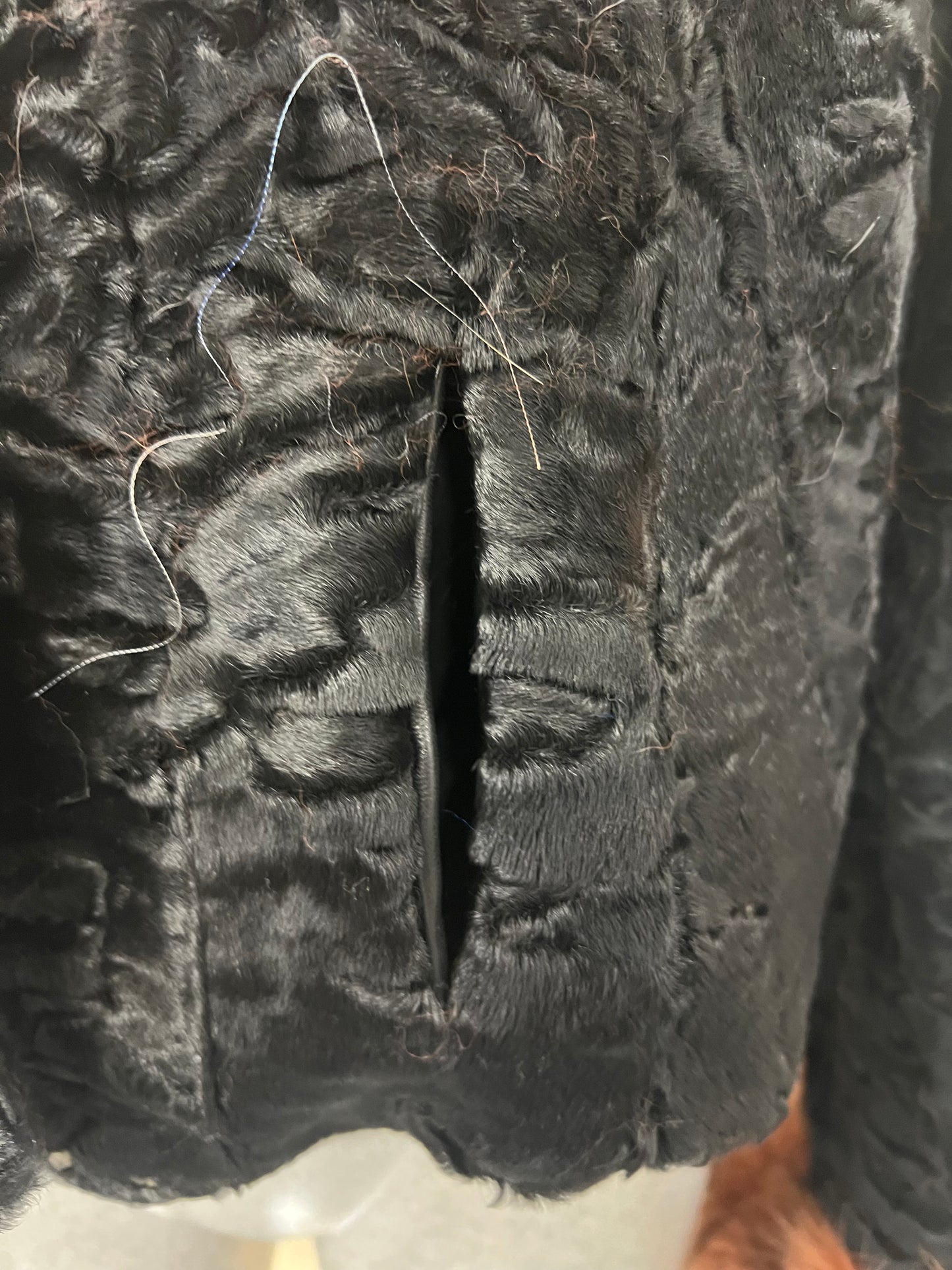 Cape Persan et Renard rose sur le col et le poignet