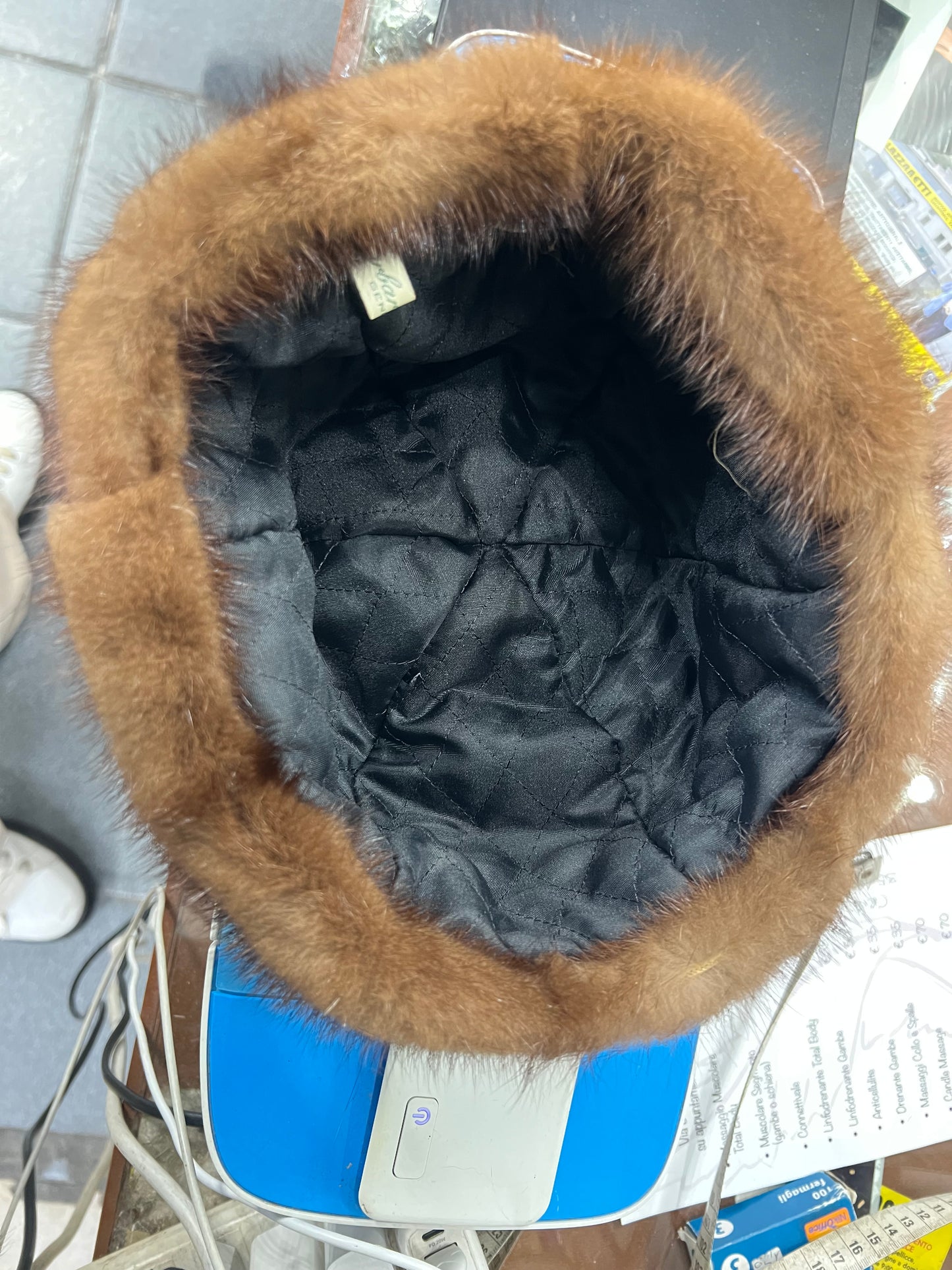 Bonnet en fourrure de vison