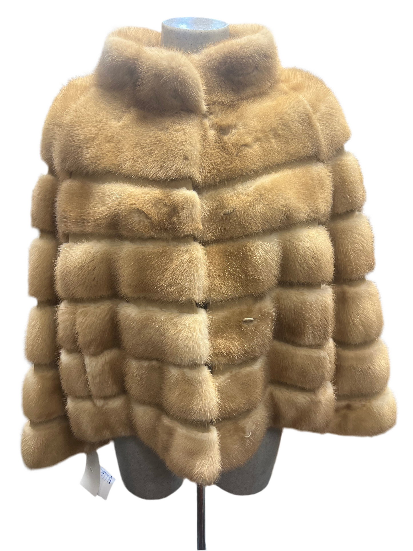 Cape en fourrure de vison beige 2380