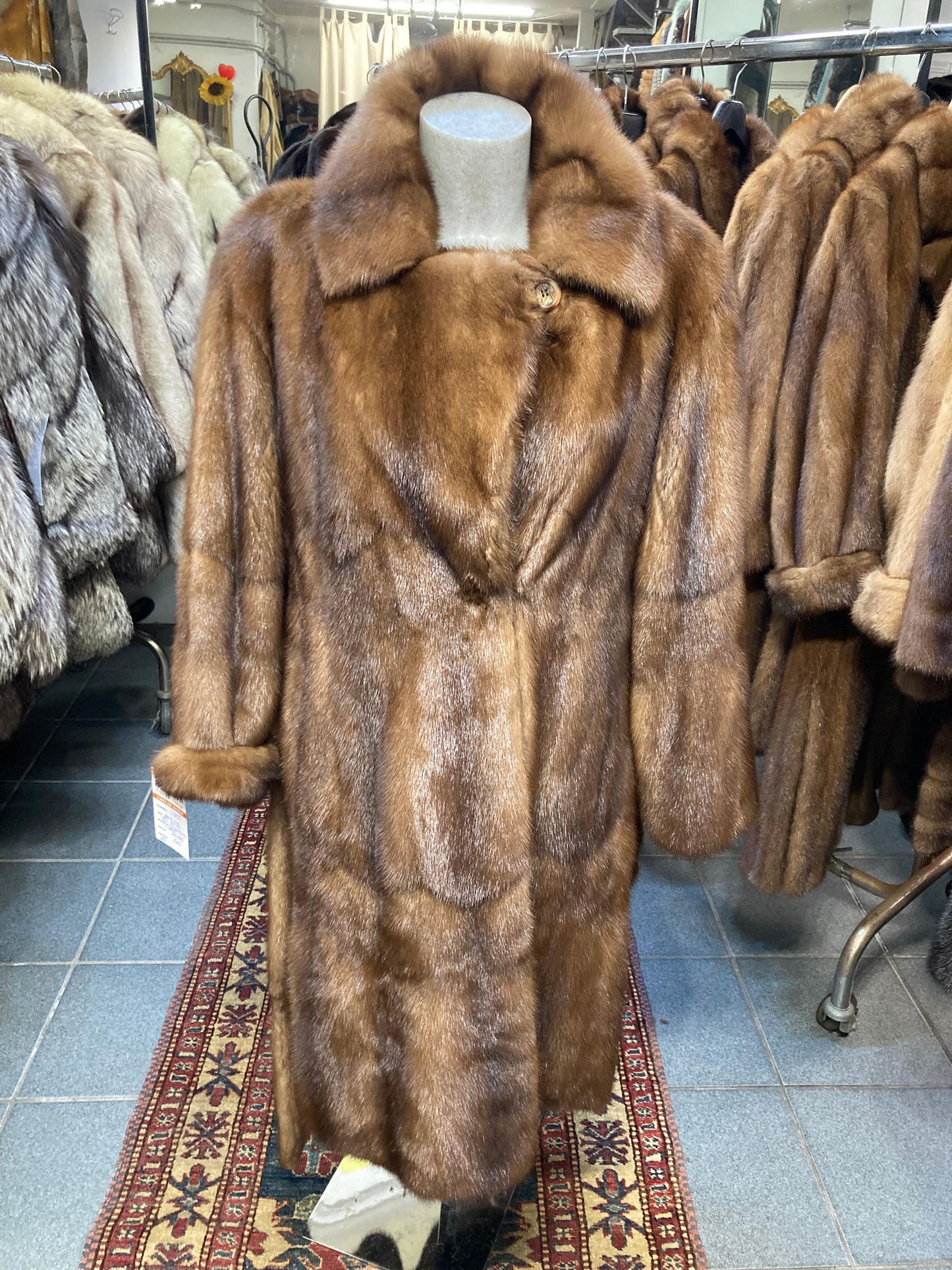 Manteau en vision de fourrure