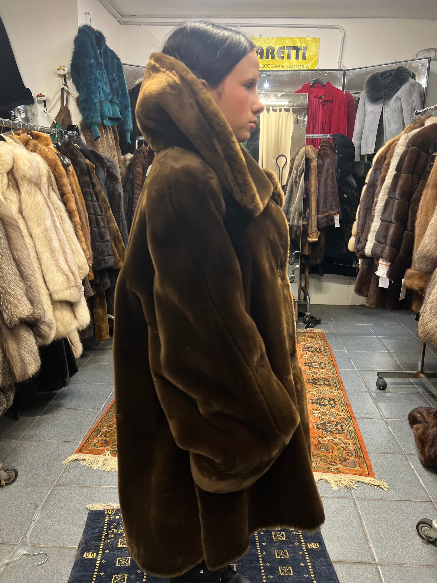 Manteau en fourrure écologique