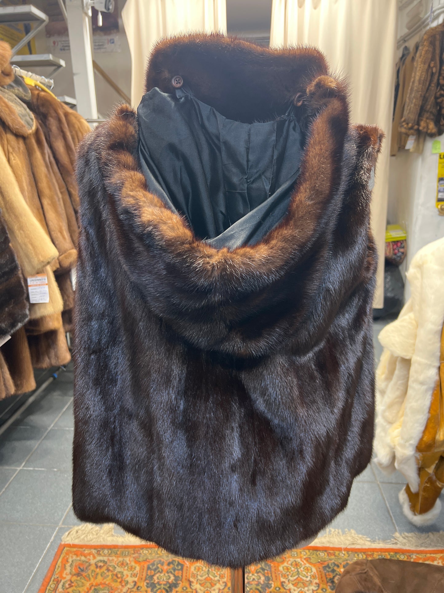 Vison Gilet avec capuche