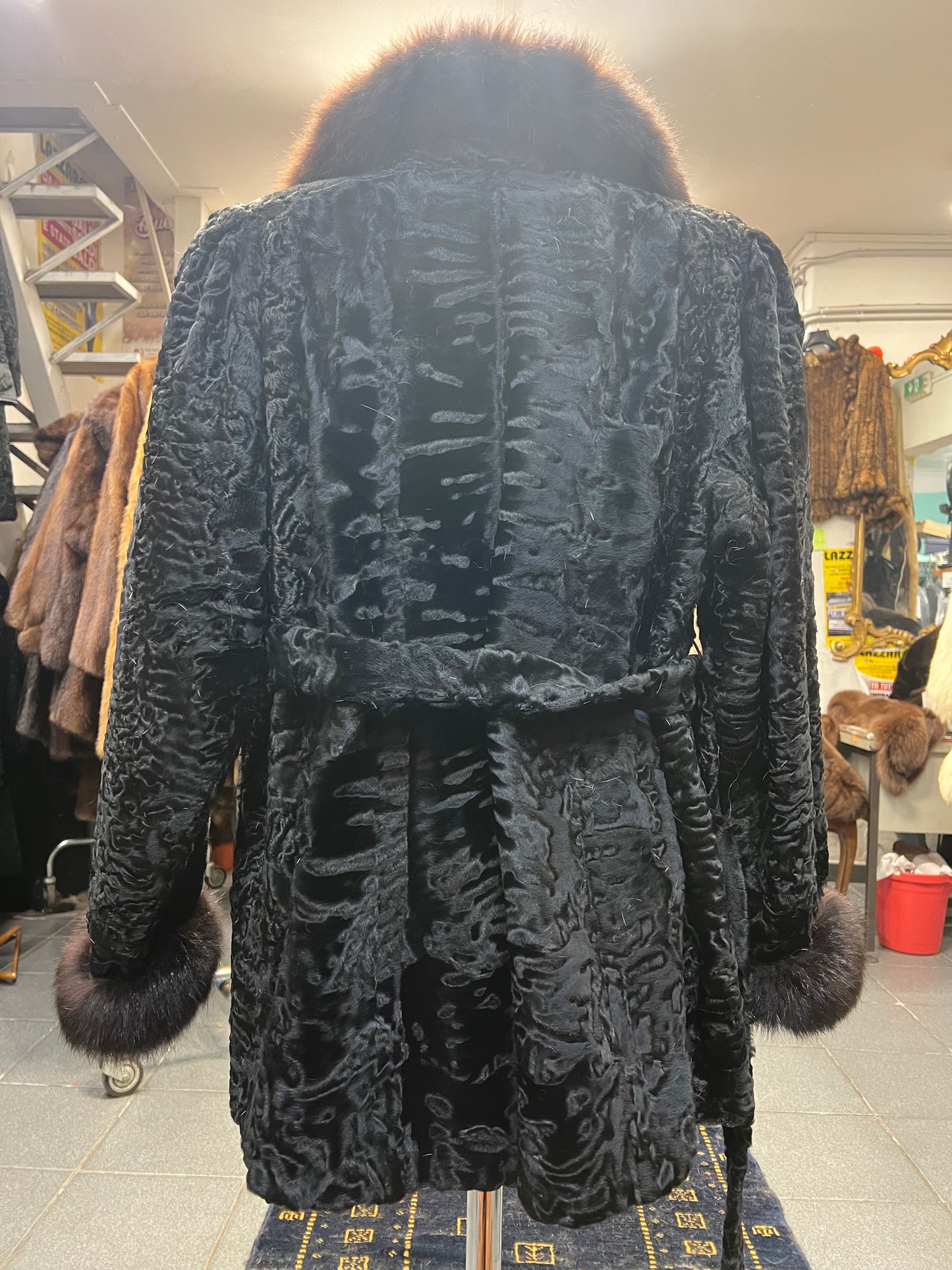 Persan con poignée et col de vison