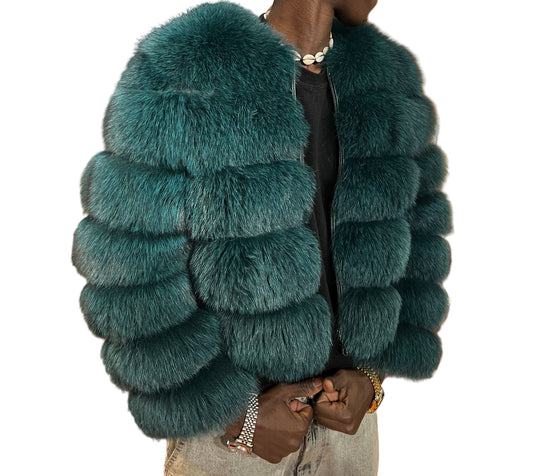 Blouson en fourrure de renard