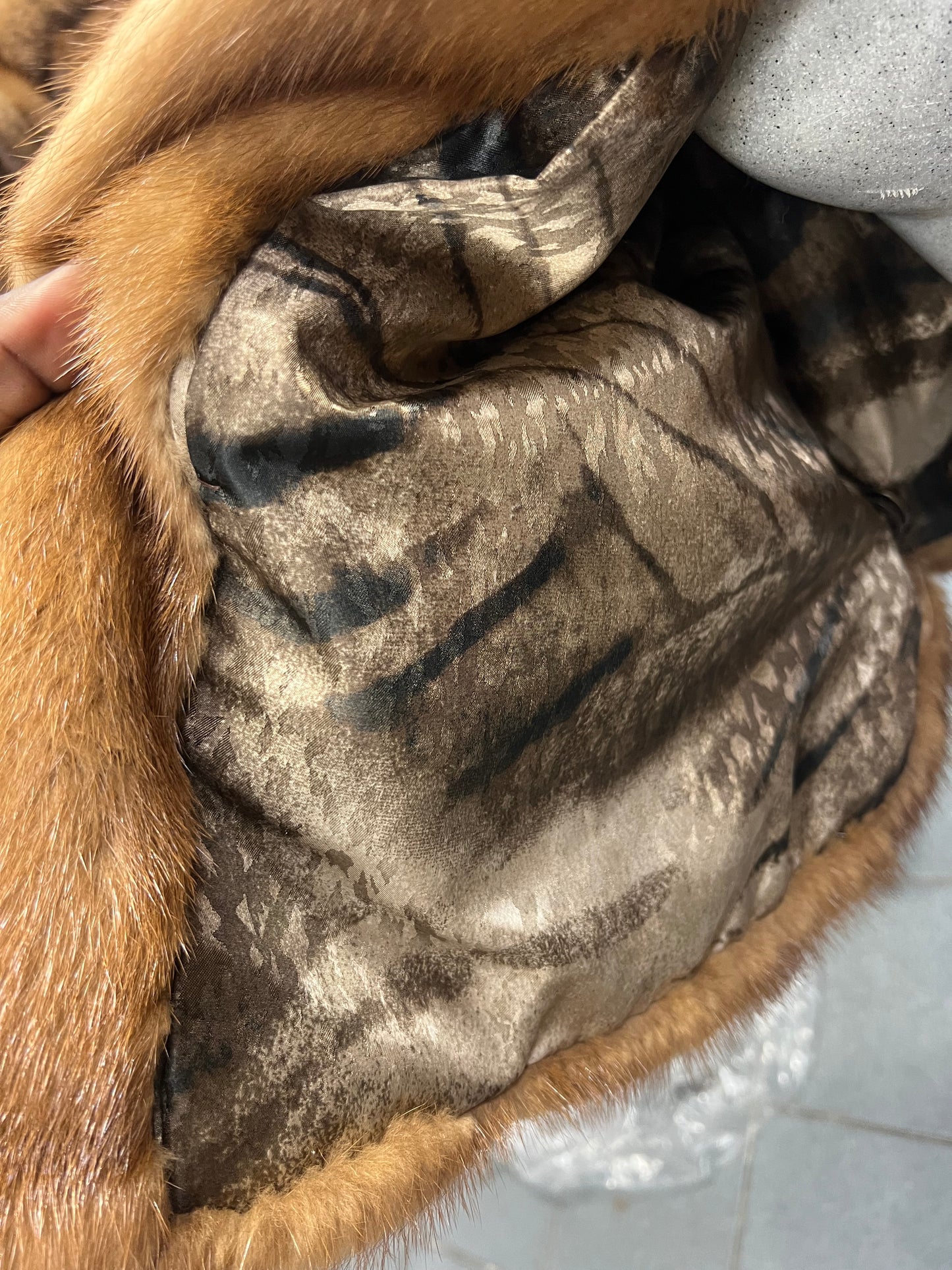 Cape en fourrure de vison