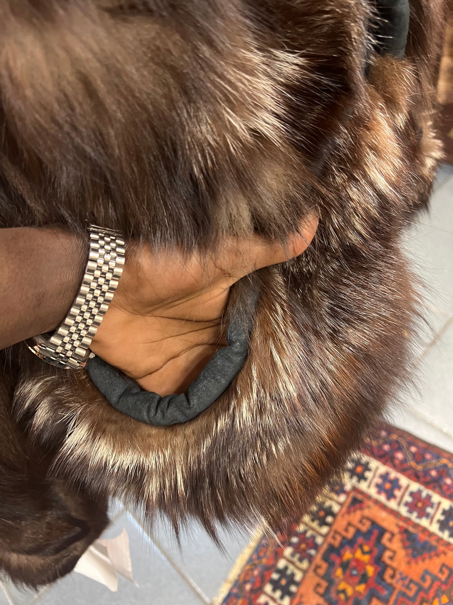 Cape en fourrure de renard