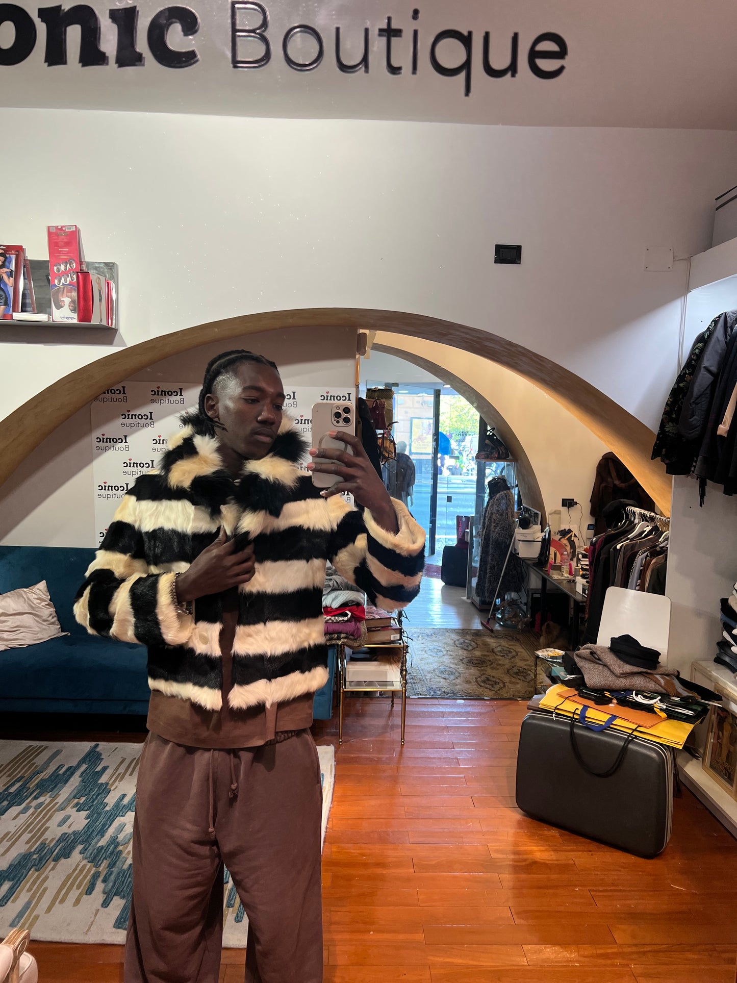 Veste courte en lapin