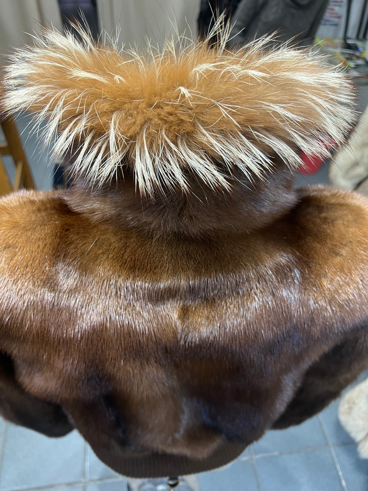 Cape en fourrure de vison