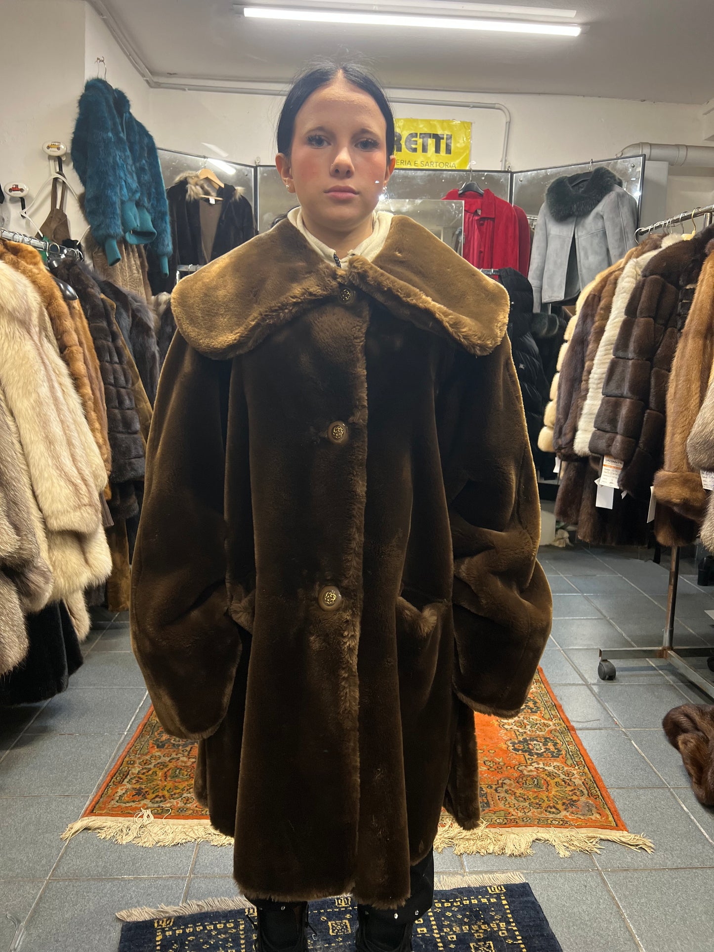 Manteau en fourrure écologique