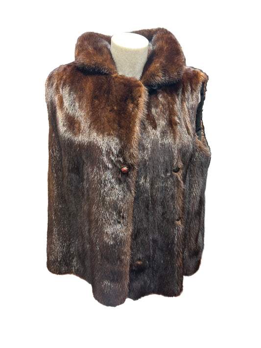 Vison Gilet avec capuche