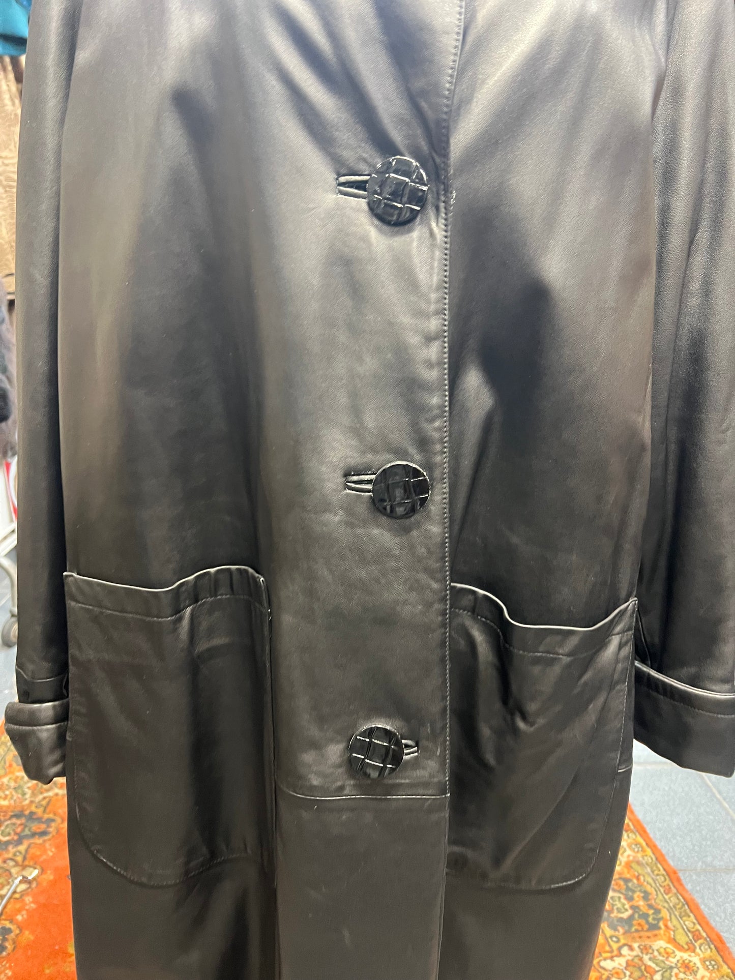 Manteau en cuir long