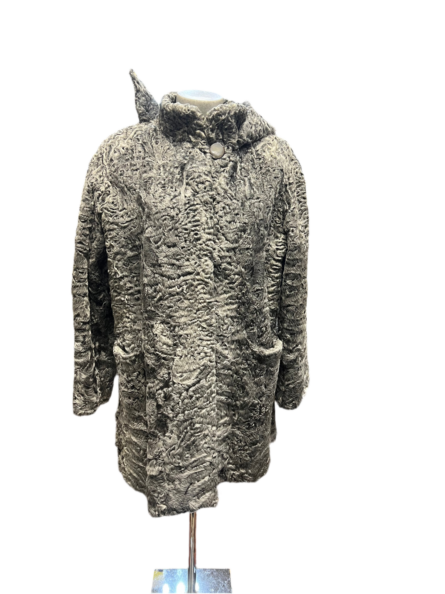 Manteau astrakan avec capuche