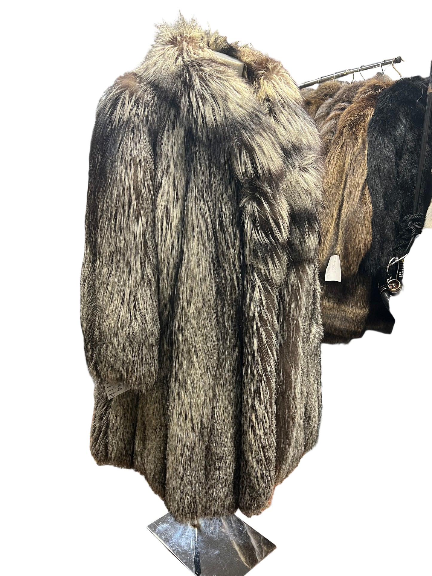 Manteau en fourrure de renard argenté 2773